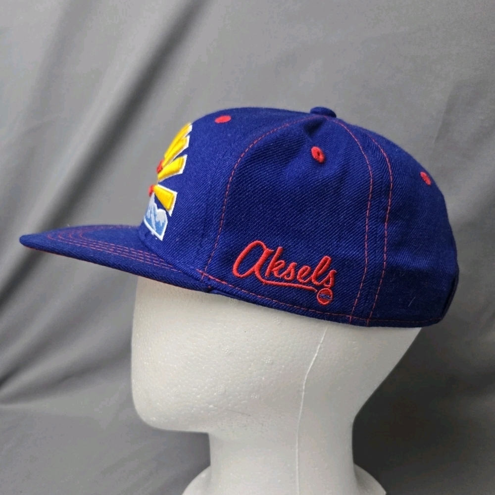 Aksels Colorado Sun & Mountain Youth Snapback Hat Royal Blue Red - Picture 2 of 8